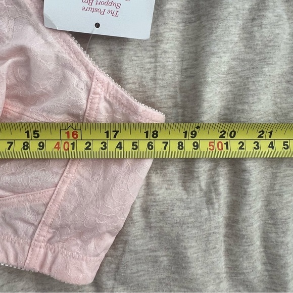 Plus Size Comfort Choice 42C Wireless Posture Support Bra Pink Front Clasp NWT - Picture 2 of 12